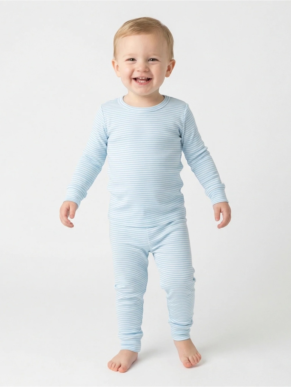 NWT Dreamland Baby Light Blue Stripe Kids Pajamas
